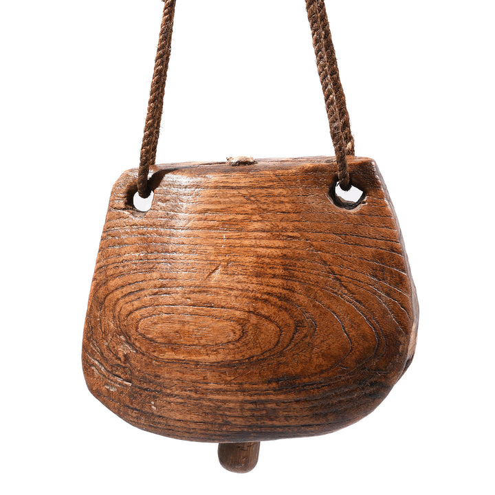 Antique Carved Teak Cow Bell From Rajasthan - Early 20th Century | Indigo Antiques