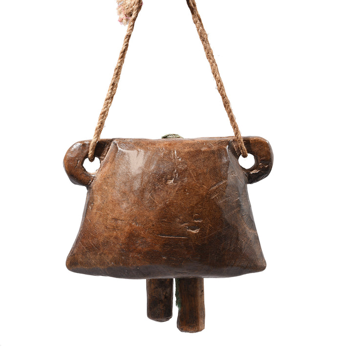 Reverse Of Antique Old Indian Cow Bell From Rajasthan - Early 20th Century | Indigo Antiques
