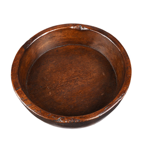 Carved Indian Parath Bowl From Rajasthan - Ca 1920