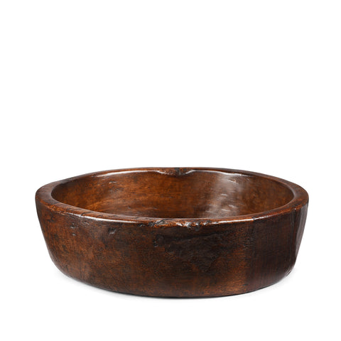 Carved Indian Parath Bowl From Rajasthan - Ca 1920