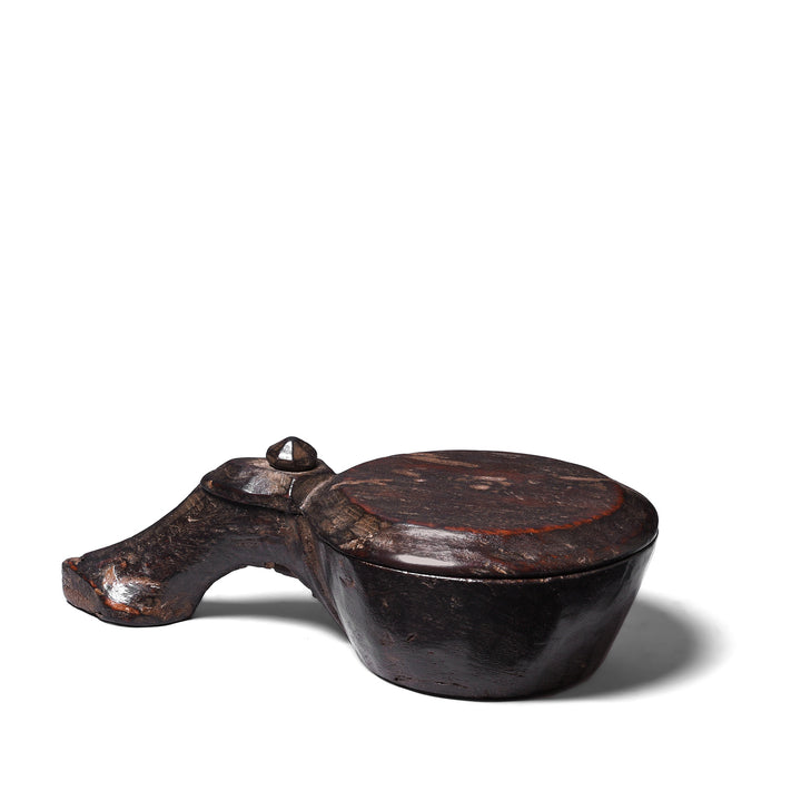 Antique Carved Teak Peacock Tika Box From Banswara Tribal Region - 19th Century | Indigo Antiques