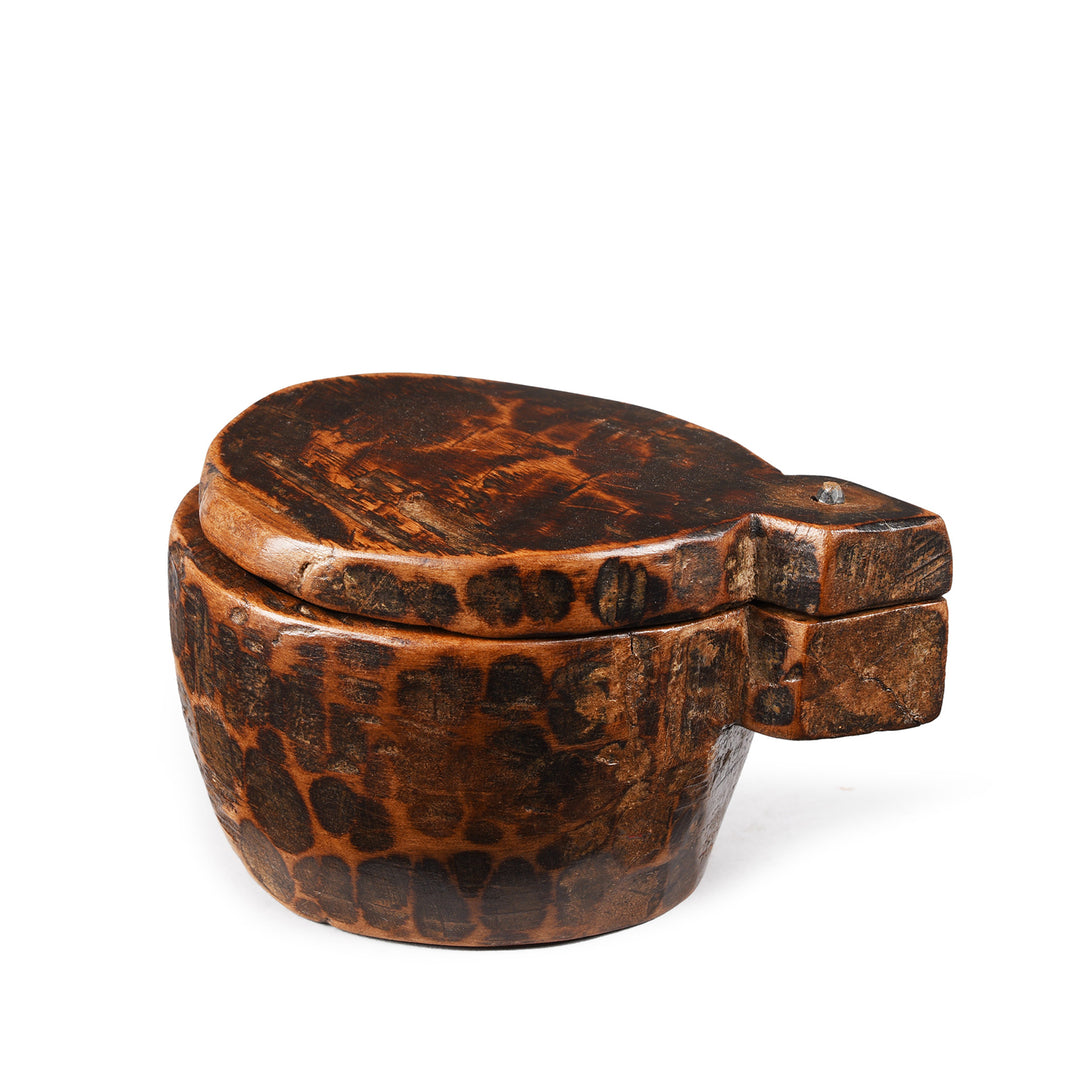 Teak Masala Box From Banswara Tribal Region | Indigo Antiques