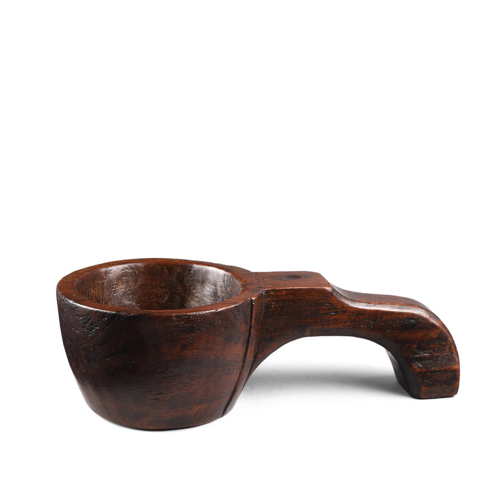 Old Carved Teak Grain Scoop From Banswara | Indigo Antiques