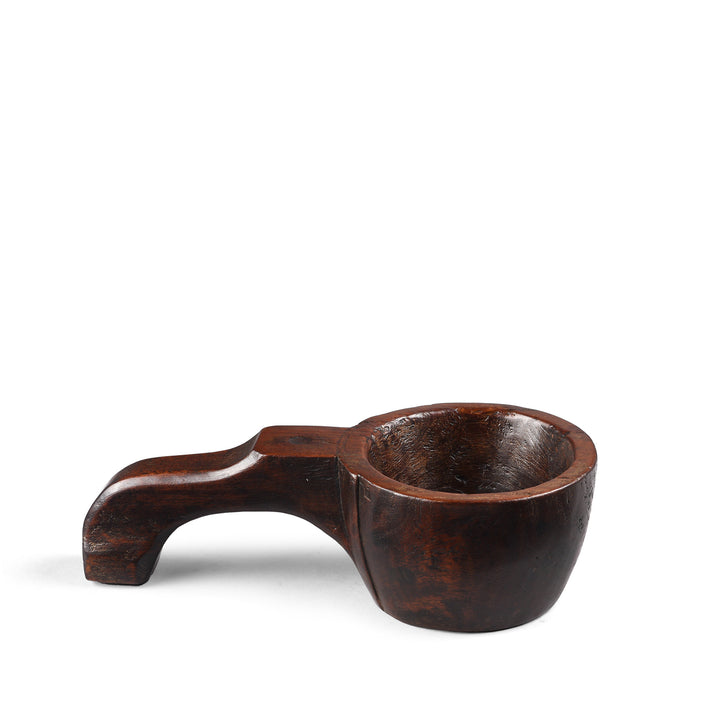 Old Carved Teak Grain Scoop From Banswara | Indigo Antiques