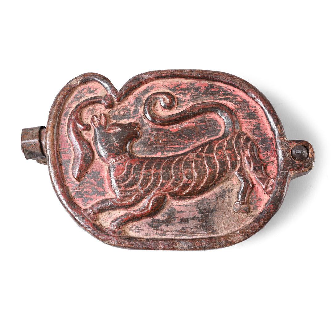 Antique Carved Teak Tika Box From Banswara, Rajasthan - 19th Century | Indigo Antiques