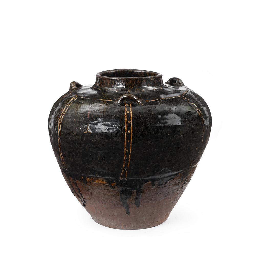 Glazed Martaban Jar From Burma - 18th / 19th Century