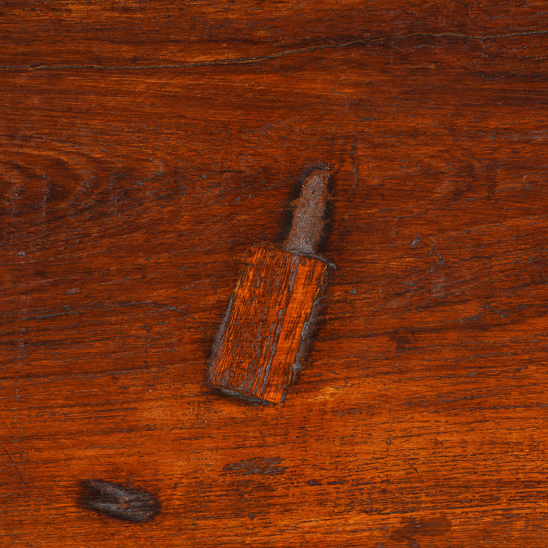 Repair Detail From Antique Indo-Portugese Forest Teak Chest | Indigo Antiques