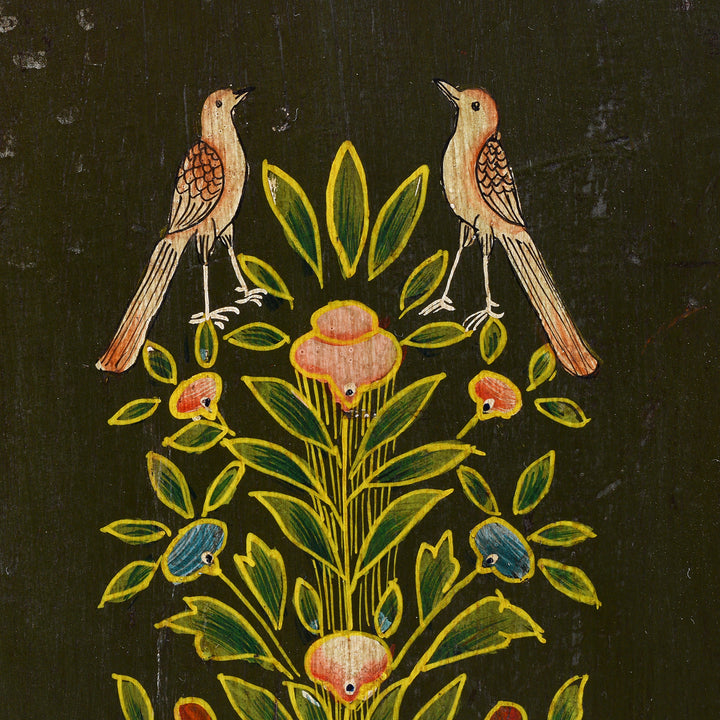 Birds Detail From Hand Painted Stick Stand From Rajasthan | Indigo Antiques