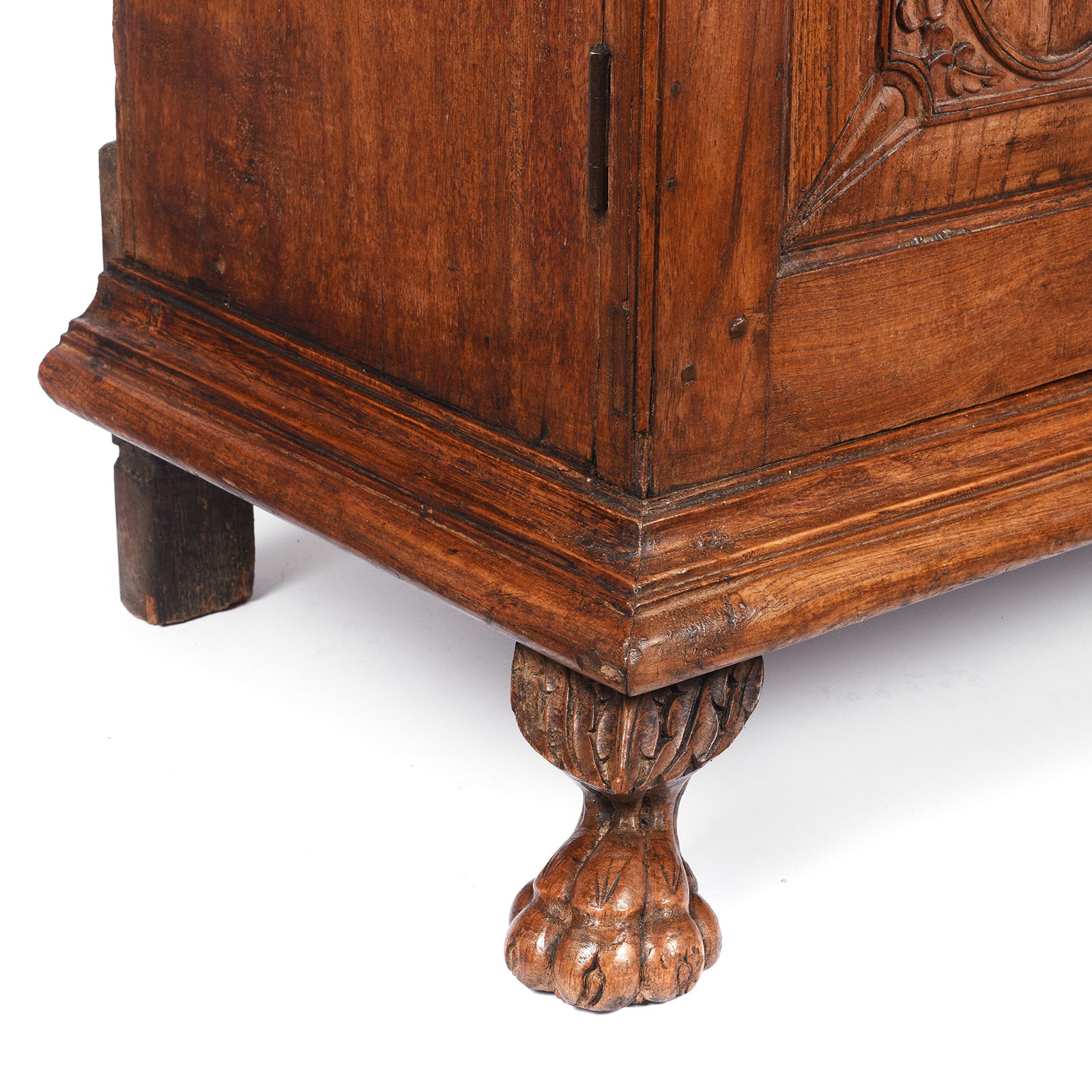 Leg Detail From Antique Sunburst Almirah Indian Cabinet From Gujarat | Indigo Antiques