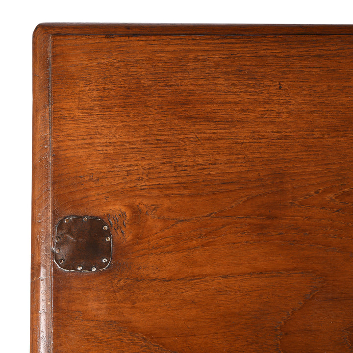 Patch Detail From Antique Brass Bound Teak Chest From Rajasthan - 19th Century | Indigo Antiques