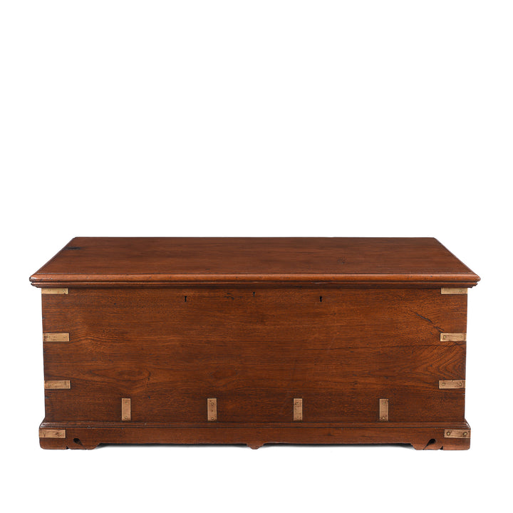 Antique Brass Bound Teak Chest From Rajasthan - 19th Century | Indigo Antiques