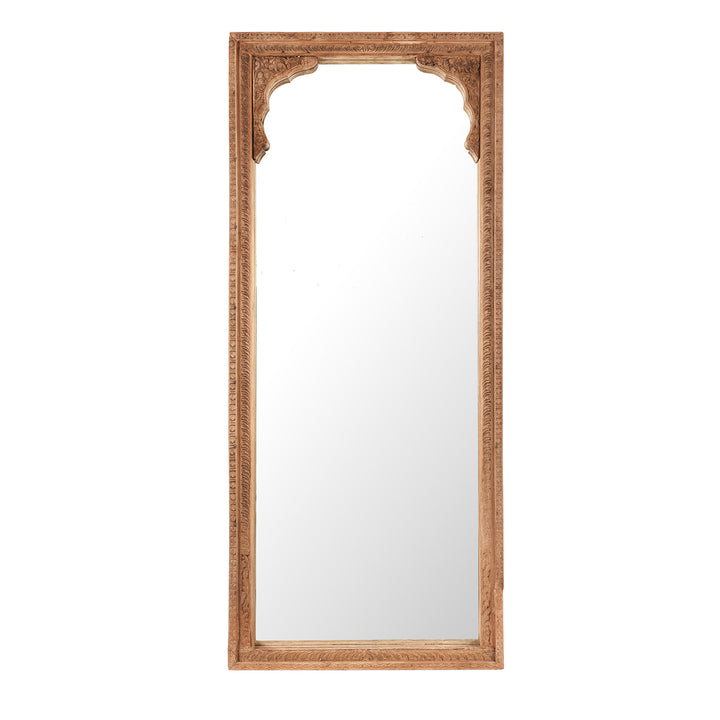 Antique Mirror Made From An Old Carved Teak Shekhawati Window | Indigo Antiques