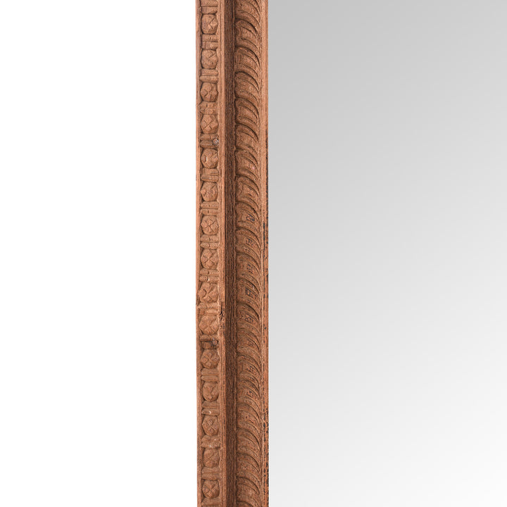 Frame Detail From Antique Mirror Made From An Old Carved Teak Shekhawati Window - 19thC | Indigo Antiques