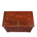Red Lacquer Camphor Chest From Canton - 18th Century