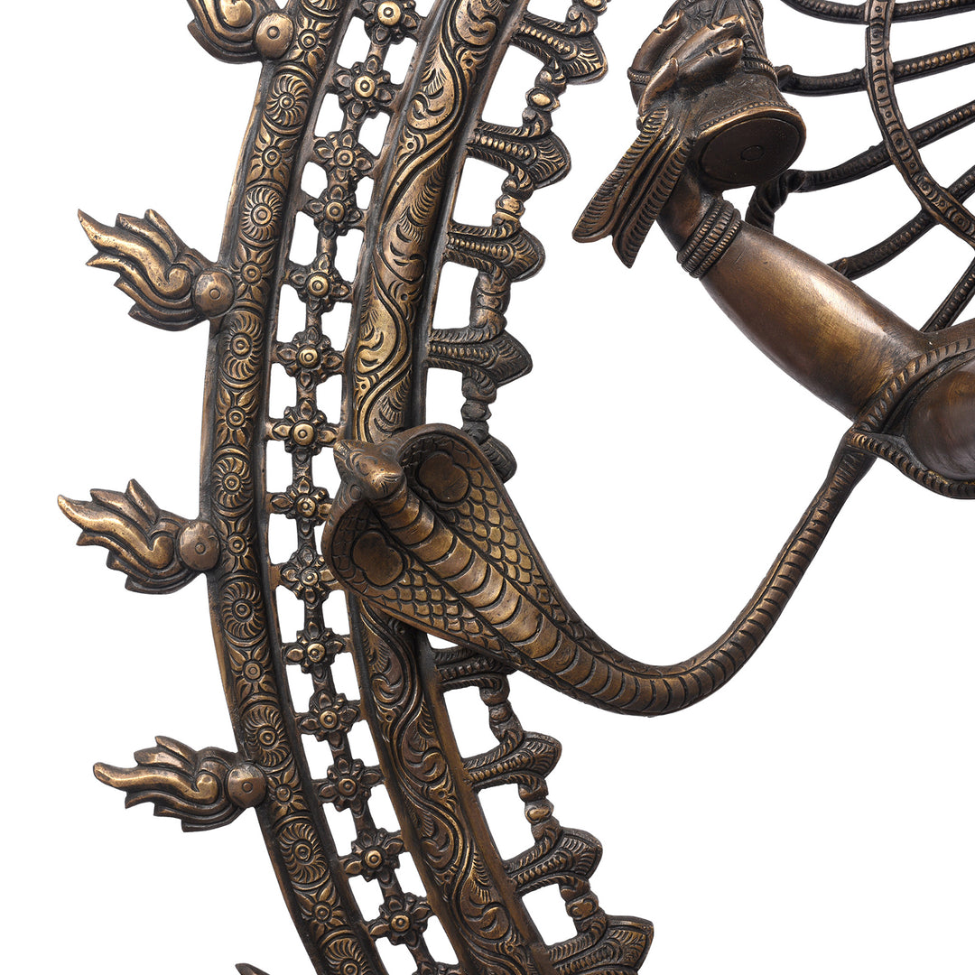 Snake Detail From Chola Style Shiva Nataraja From South India | Indigo Antiques