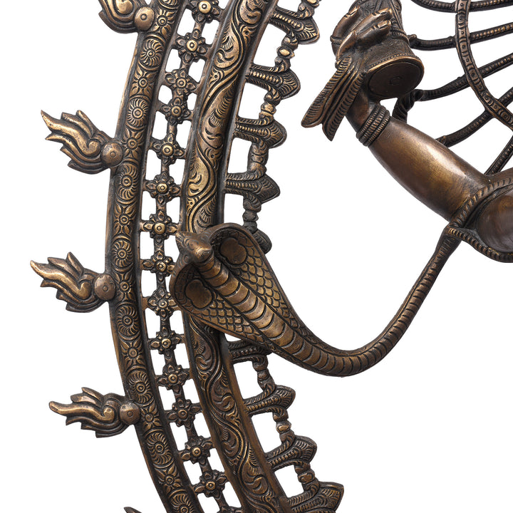 Snake Detail From Chola Style Shiva Nataraja From South India | Indigo Antiques