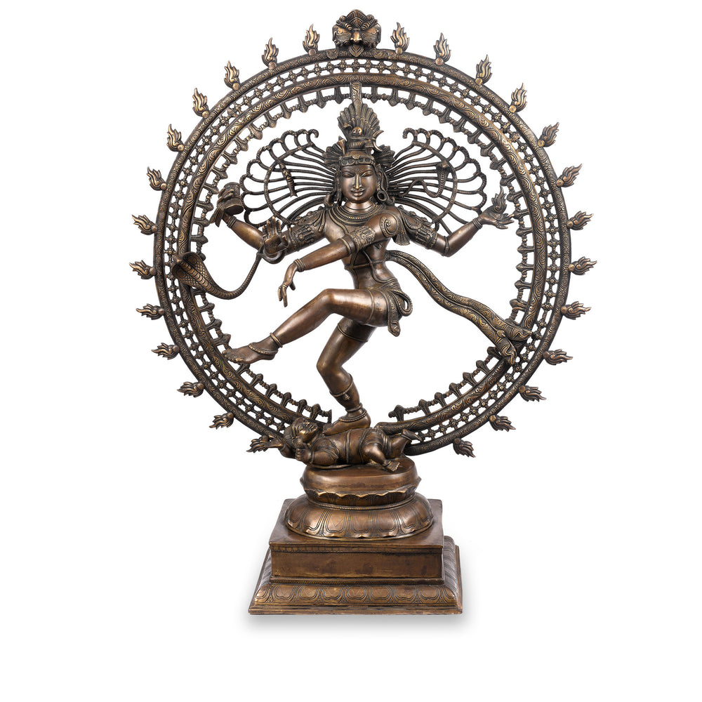 Reproduction Chola Style Bronze Shiva Nataraja From South India | Indigo Antiques