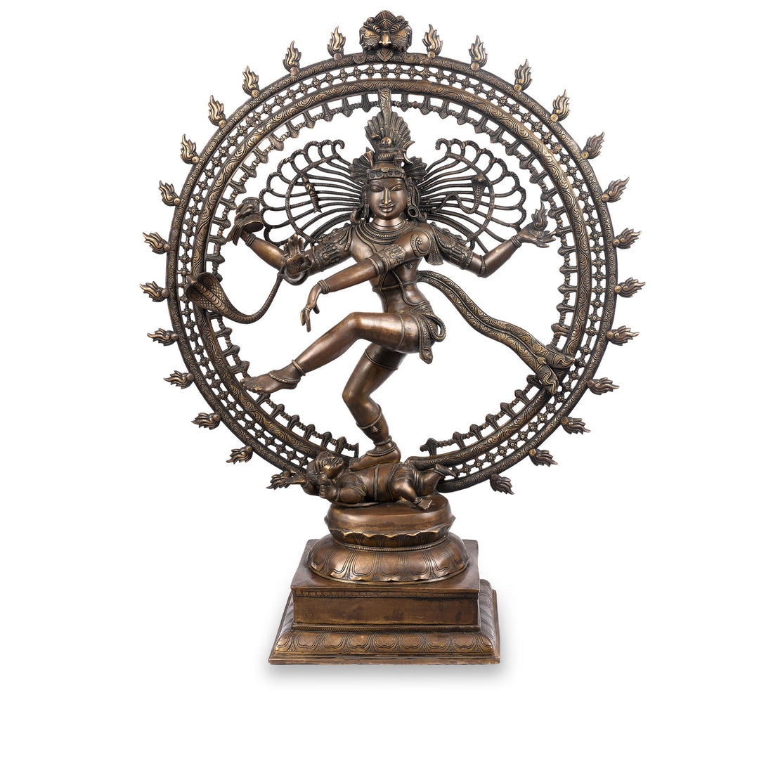 Reproduction Chola Style Bronze Shiva Nataraja From South India | Indigo Antiques