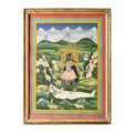 Painting Of Kali Trampling Shiva - Jaipur School - 19th Century