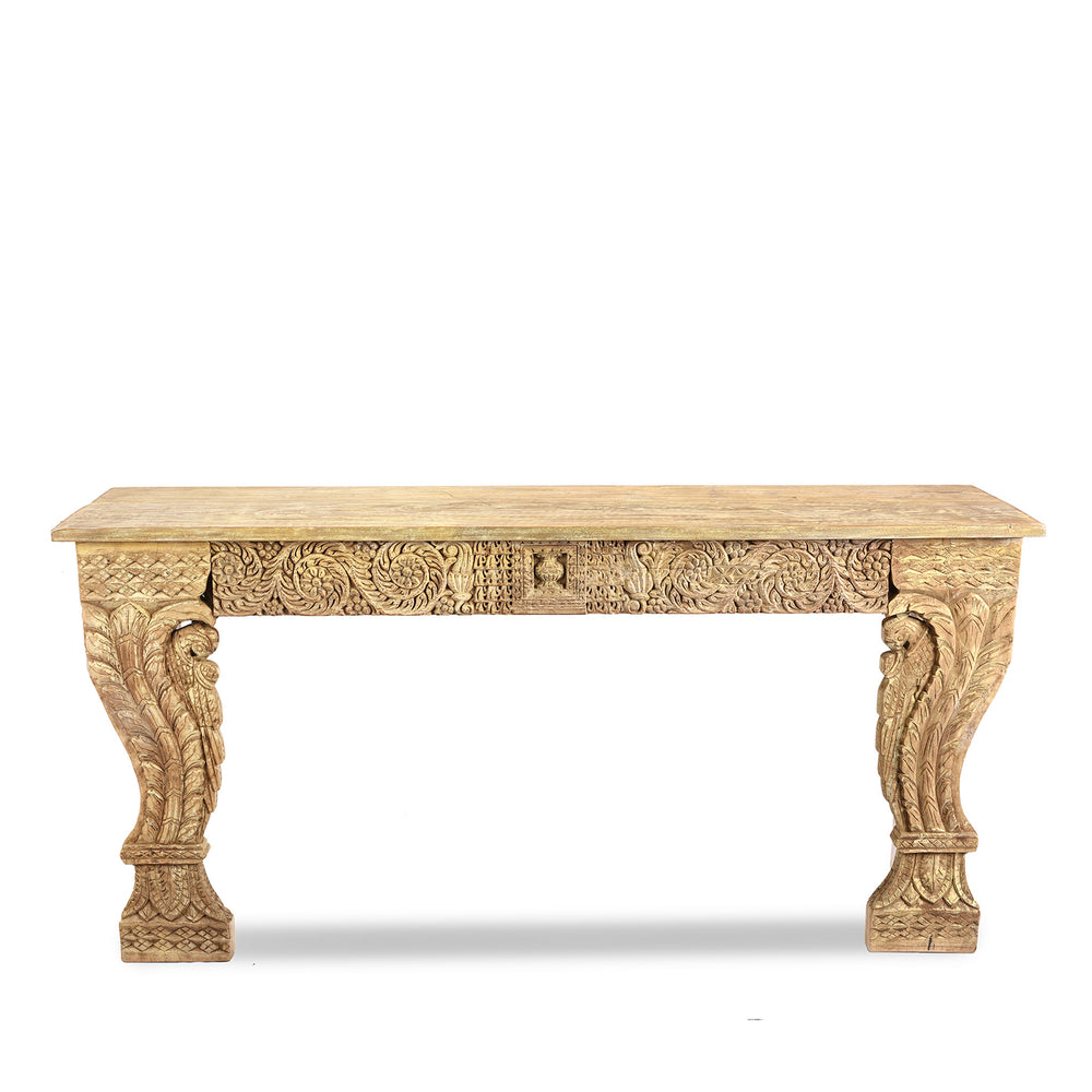 Reclaimed Teakwood Console Table With Painted Finish | Indigo Antiques