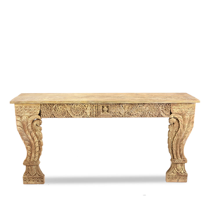 Reclaimed Teakwood Console Table With Painted Finish | Indigo Antiques