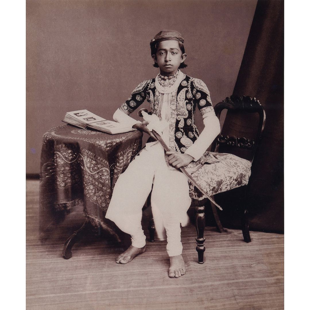 Detail From Framed Photo of Maharaja of Jhalawar- Copy of Original Plate | Indigo Antiques