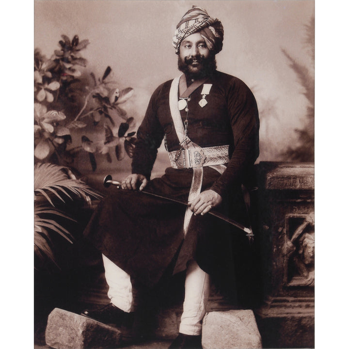 Framed Photo Nawab Obeidullah Khan of Tonk - Copy of Original Plate | Indigo Antiques