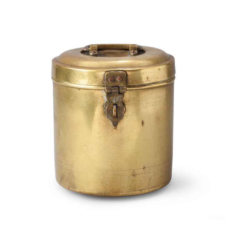 Vintage Indian Brass Food Caddy  | Indigo Antiques