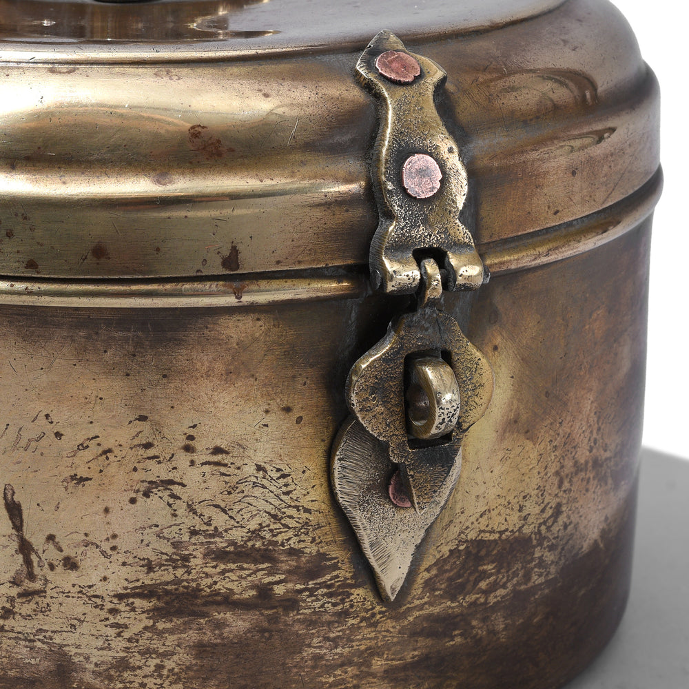 Brass Chapati Box From Bombay - Ca 1920