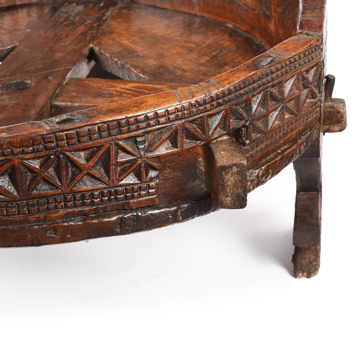 Detail From Antique Indian Chakki Coffee Table From Rajasthan | Indigo Antiques