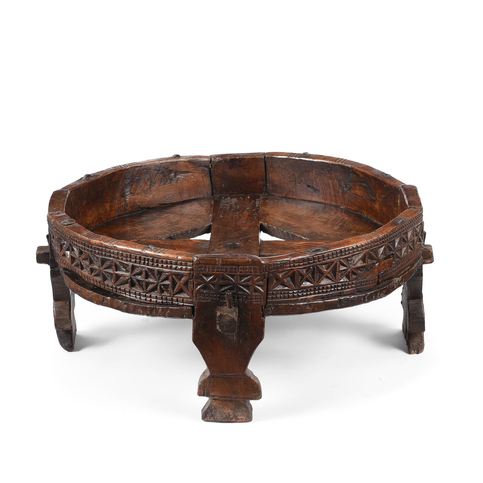 Antique Indian Chakki Coffee Table From Rajasthan | Indigo Antiques