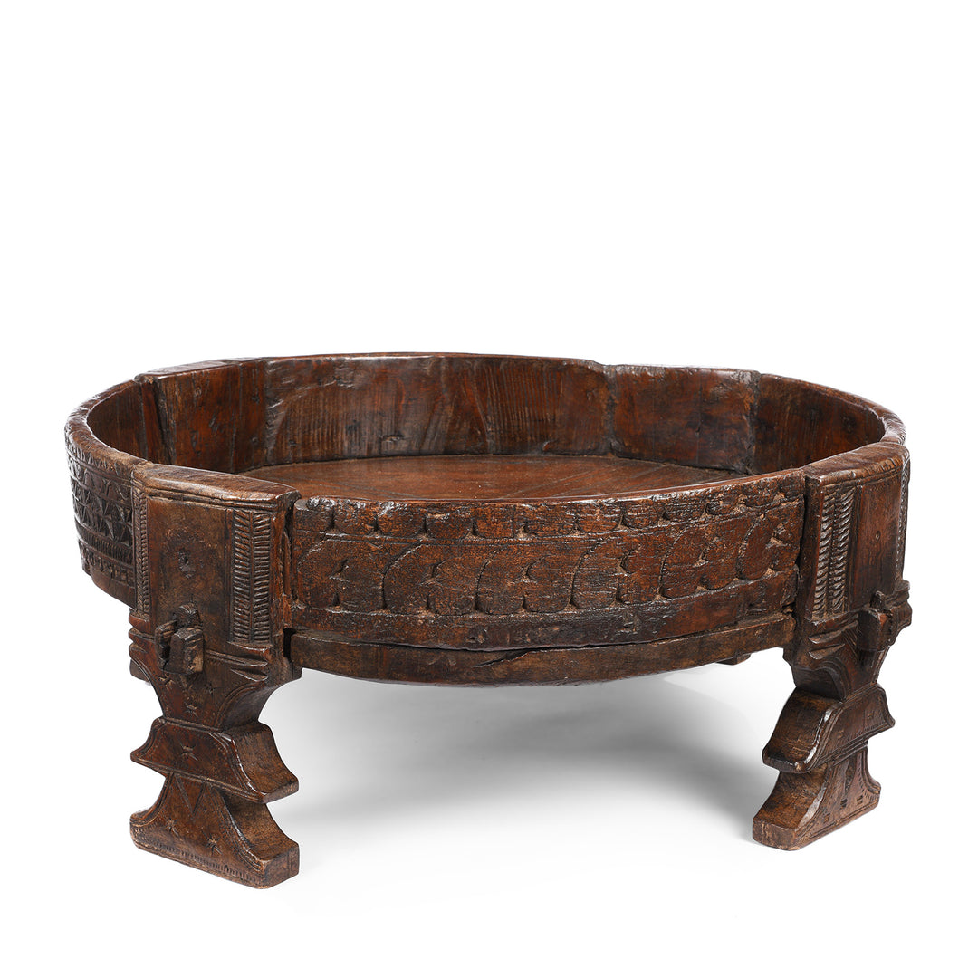 Antique Indian Chakki Coffee Table From Rajasthan | Indigo Antiques