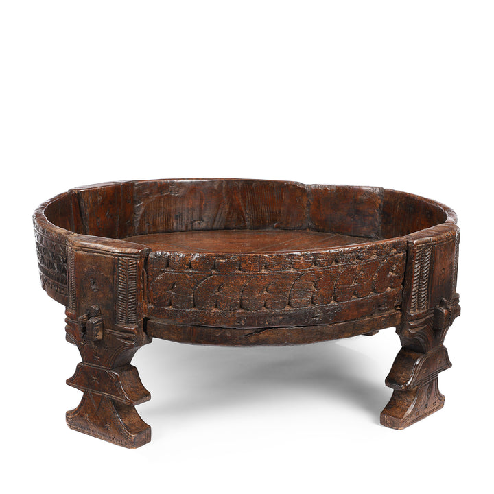 Antique Indian Chakki Coffee Table From Rajasthan | Indigo Antiques