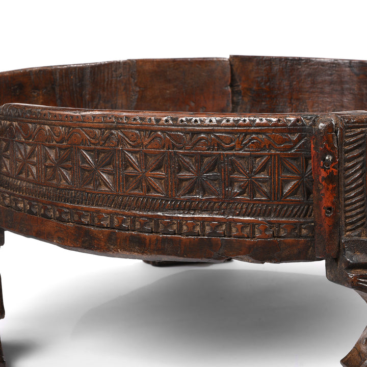 Detail From Antique Indian Chakki Coffee Table From Rajasthan | Indigo Antiques