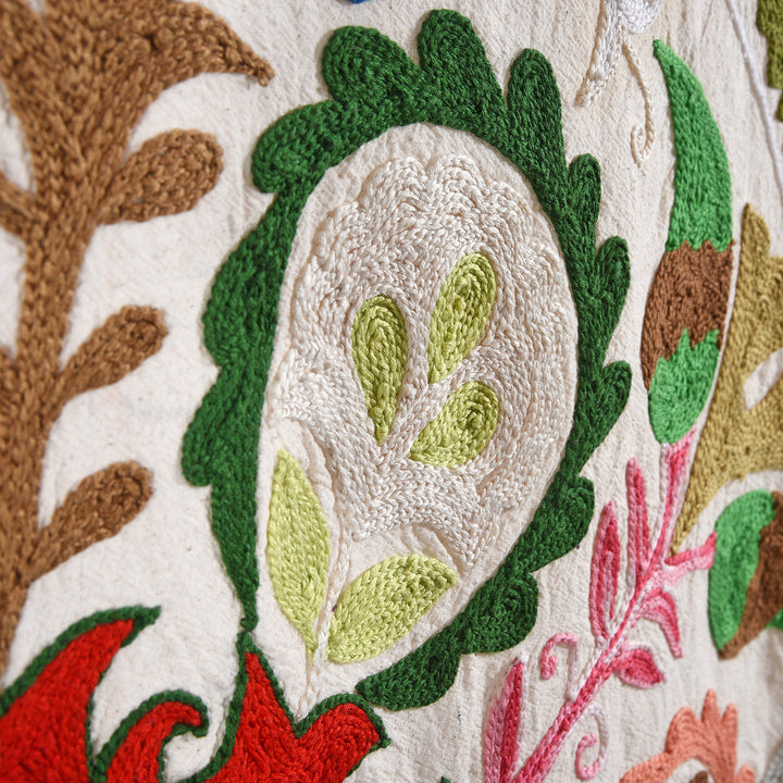 Detail From Embroidered Suzani Throw (212 x 144 cm) | Indigo Antiques