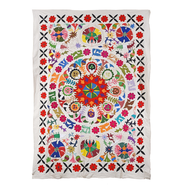 Embroidered Suzani Throw (212 x 144 cm) Embroidered Suzani Throw (212 x 144 cm)