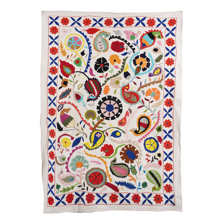 Embroidered  Suzani Throw (216 x 142cm) | Indigo Antiques