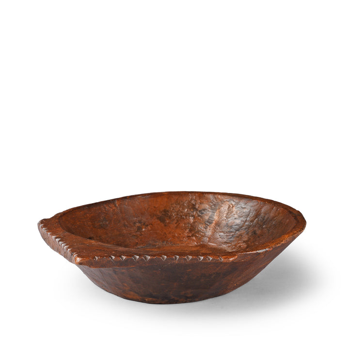 Antique Carved Indian Parath Bowl From Rajasthan | Indigo Antiques
