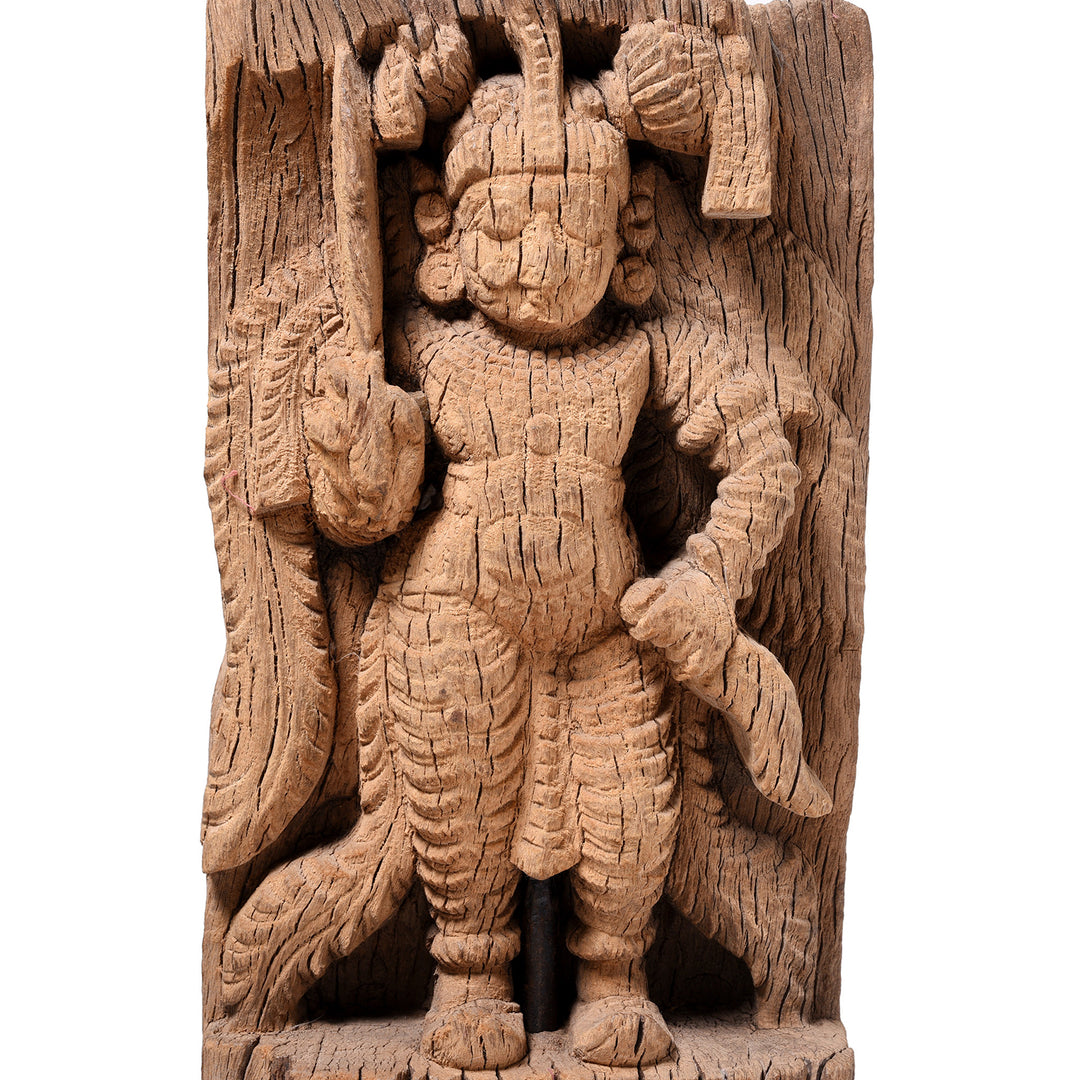Close Up Of Carved Teak Chariot Carving From India  19th Century | INDIGO ANTIQUES