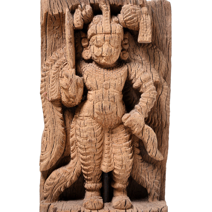 Close Up Of Carved Teak Chariot Carving From India  19th Century | INDIGO ANTIQUES