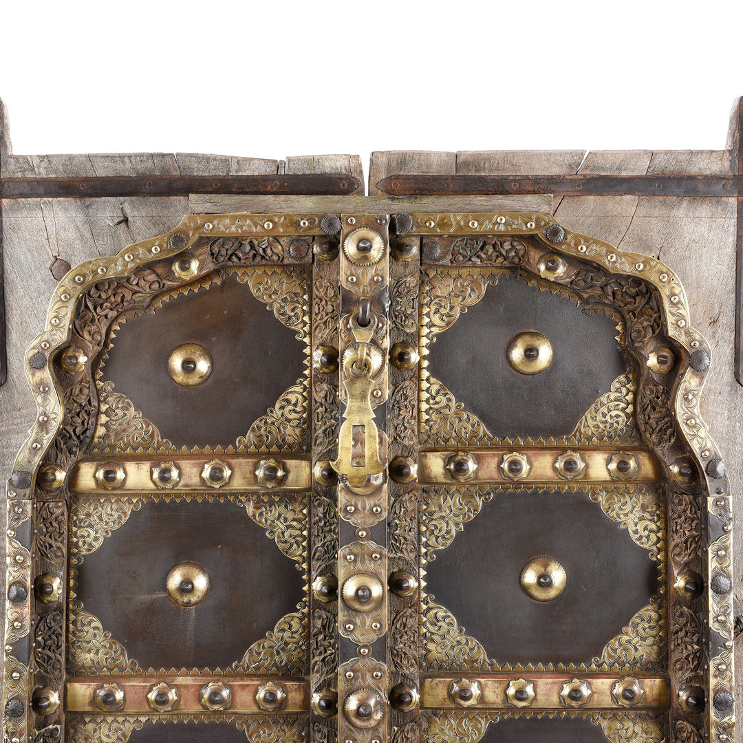Arch Detail From Antique Shekhawati Door, Iron Bound | Indigo Antiques