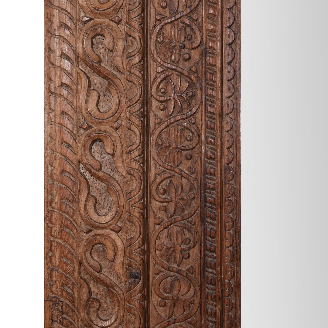 Carving Detail From Antique Indian Door Mirror From Andhra Pradesh | Indigo Antiques