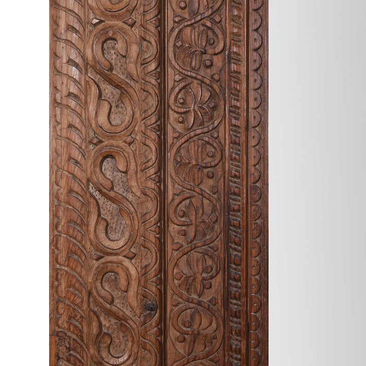 Carving Detail From Antique Indian Door Mirror From Andhra Pradesh | Indigo Antiques