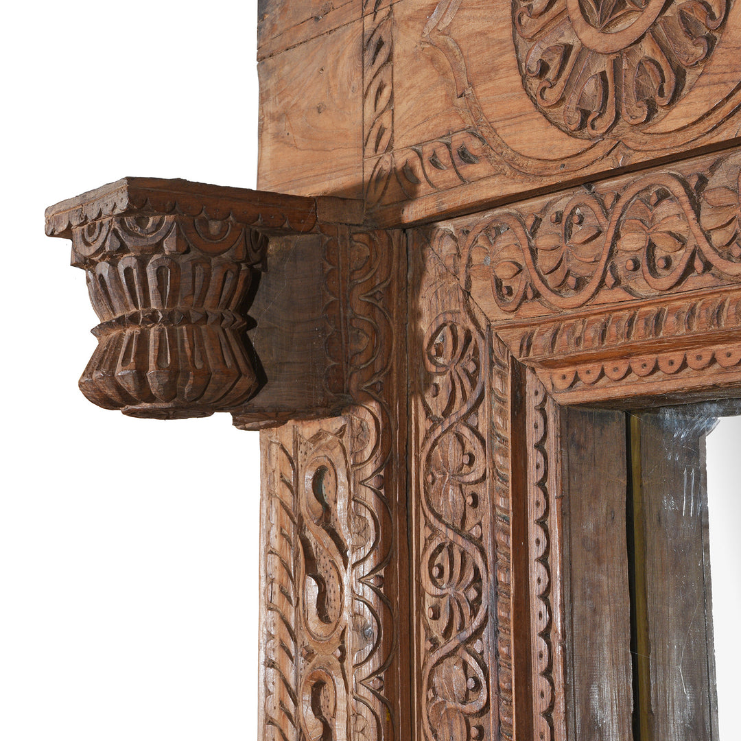 Corbel Depth Detail From Antique Indian Door Mirror From Andhra Pradesh | Indigo Antiques