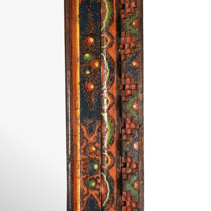 Frame Detail From Antique Mirror Made From An Old Tibetan Door Frame | Indigo Antiques