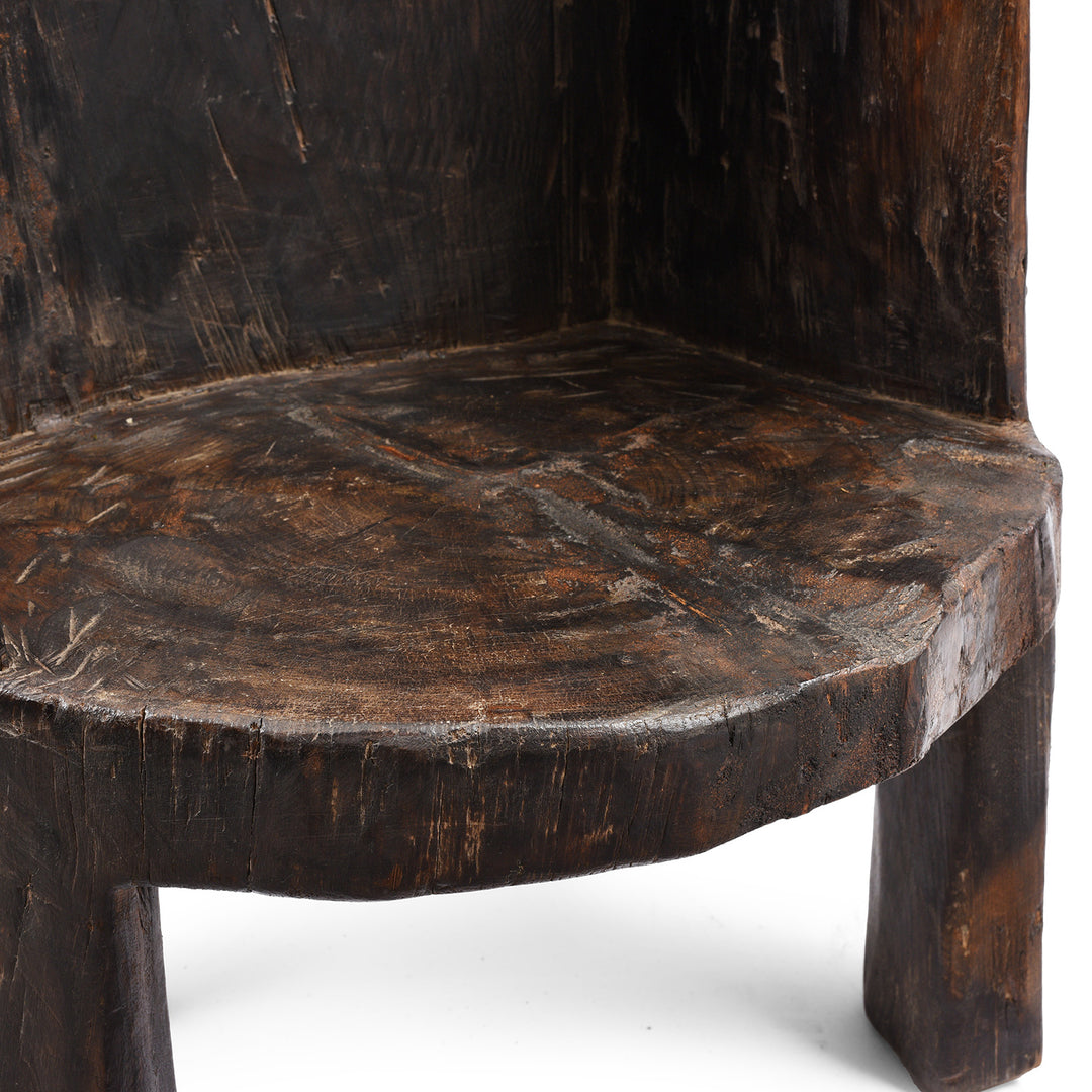 Detail From Antique Carved Tribal Chair From Nagaland | Indigo Antiques