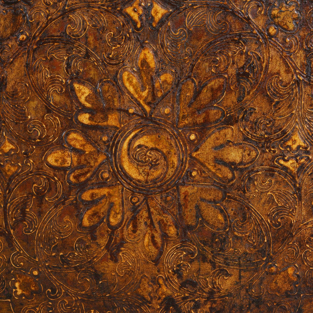 Paintwork Detail From Gilt & Black Painted Tibetan Altar Cabinet | Indigo Antiques