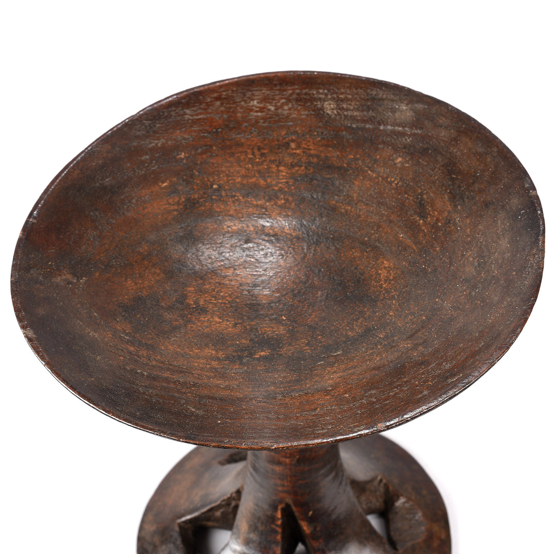 Carved Tribal Food Bowl From Nagaland | Indigo Antiques
