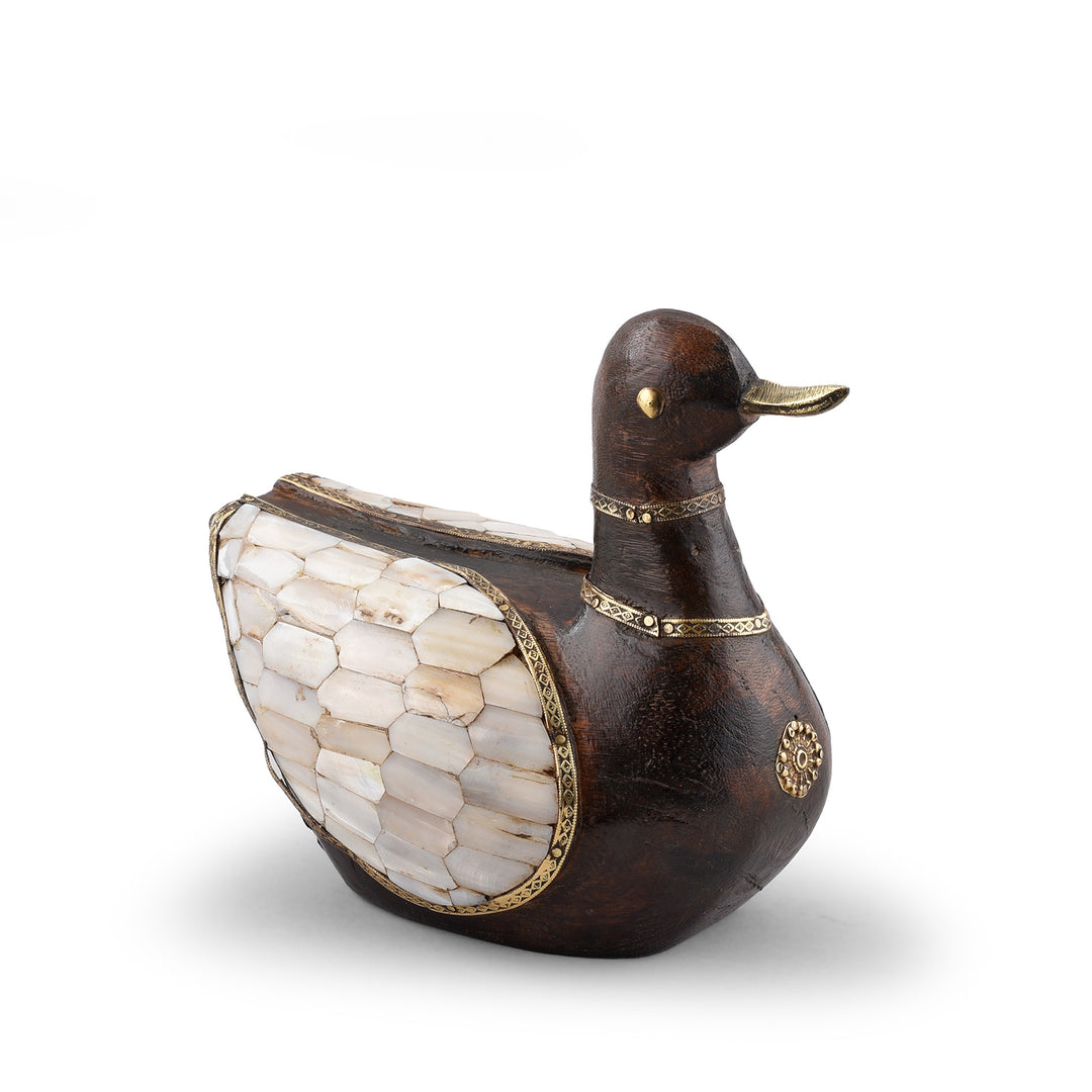 Vintage Indian Mother Of Pearl Inlay Duck