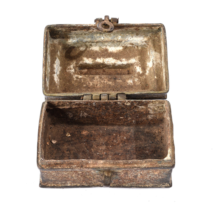 Interior Of Old Brass Dhokra Money Box From Orissa | Indigo Antiques